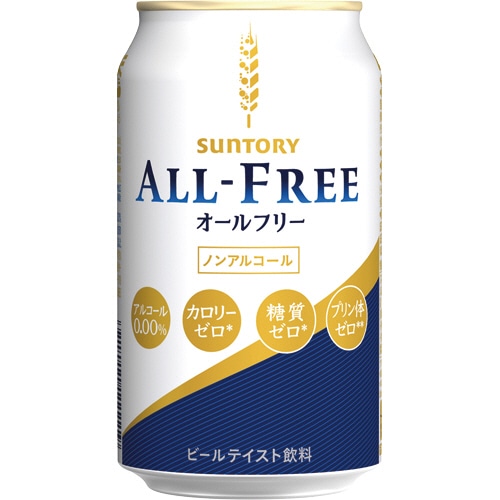 サントリー オールフリー 350ml 缶 1ケース(24本)(ご注文単位1ケース)【直送品】