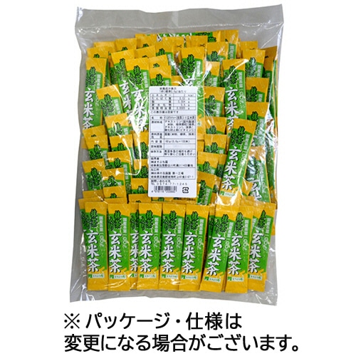 ますぶち園　インスタント抹茶入り玄米茶スティック　1セット（1000本：100本×10袋）（ご注文単位1セット）【直送品】