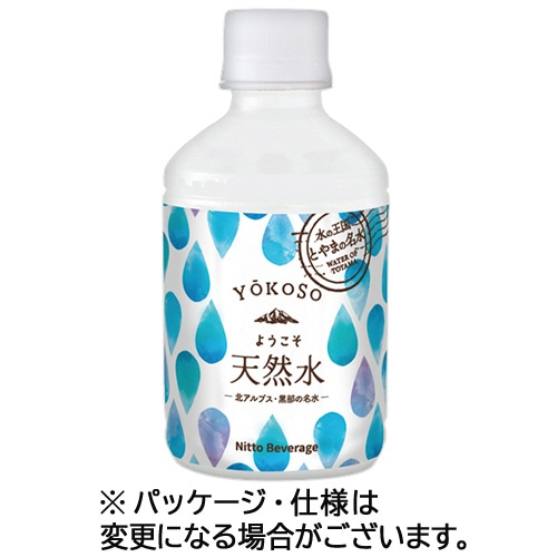 ニットービバレッジ ようこそ(YOKOSO) 天然水 280mL ペットボトル 1セット(48本:24本×2ケース) ※軽（ご注文単位1セット）【直送品】