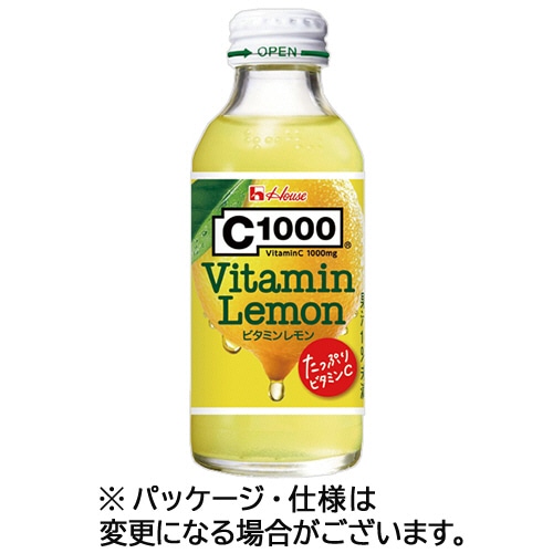 ハウスウェルネスフーズ C1000 ビタミンレモン 140mL 瓶 1セット(60本:30本×2ケース) ※軽（ご注文単位1セット）【直送品】