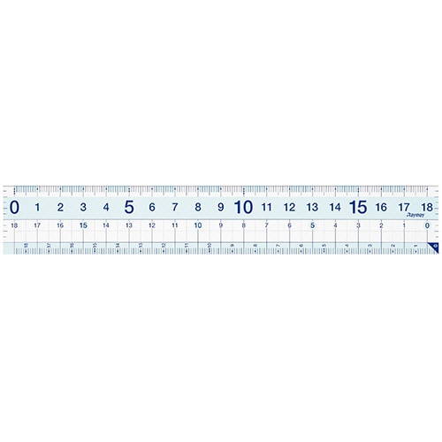 レイメイ藤井 先生おすすめ直定規(すべり止め加工付) 18cm APJ136 1個（ご注文単位1個）【直送品】