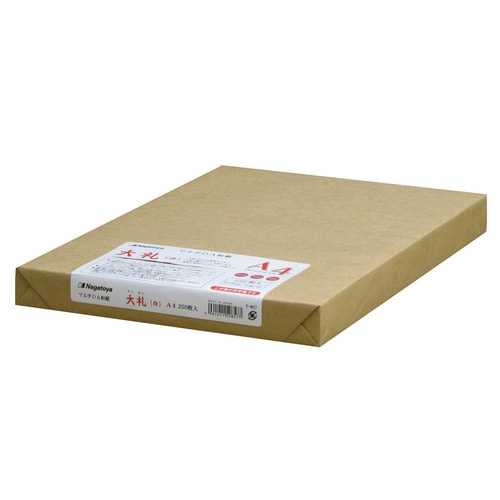 長門屋商店 マルチOA和紙 A4 大礼 白 ナ-857 250枚/冊（ご注文単位1冊）【直送品】