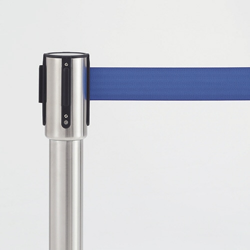 ベルトパーテーションスタンドSH シルバータイプ ベルト:青 4台/セット(ご注文単位1セット)【直送品】