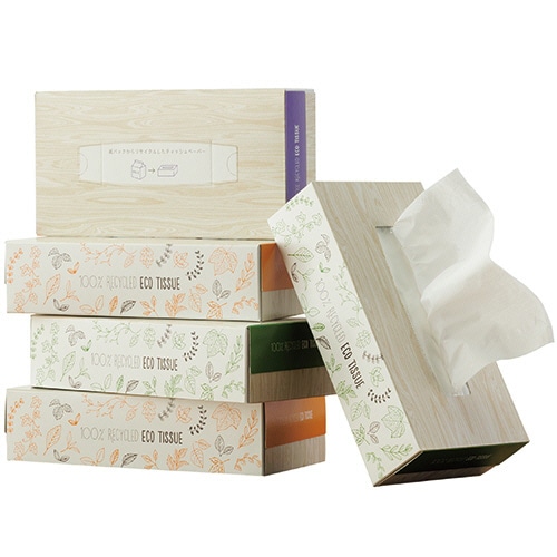 TANOSEE リサイクルティッシュペーパー Naturarol 200組 5個/袋（ご注文単位1袋）【直送品】