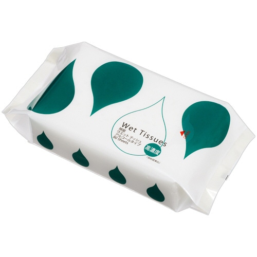 TANOSEE 高濃度アルコール除菌ウエットティッシュ 詰替用 80枚 20袋/箱(ご注文単位1箱)【直送品】