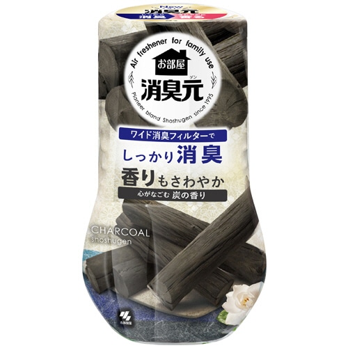 小林製薬 お部屋の消臭元 心がなごむ炭の香り 400ml 3個/セット(ご注文単位1セット)【直送品】