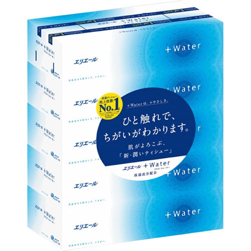 大王製紙 エリエール+Water 180組 5箱/袋(ご注文単位1袋)【直送品】
