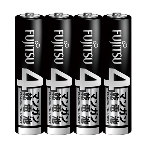 FDK 富士通 マンガン乾電池 単4形 R03U(4S) 40本/箱（ご注文単位1箱）【直送品】