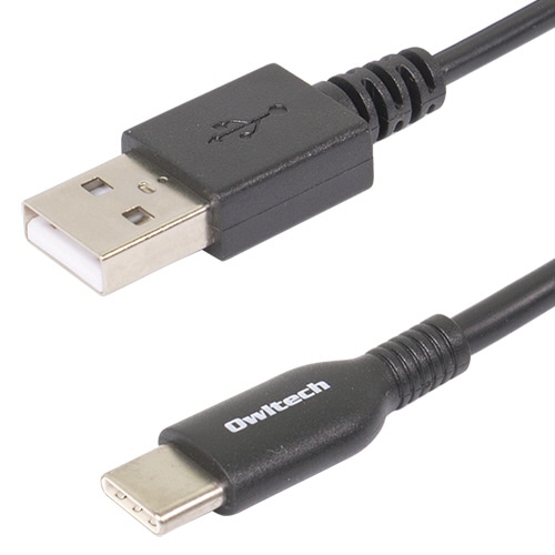 オウルテック やわらかく断線に強い 高い耐久性と柔軟性を併せ持つUSB Type-Cケーブル ブラック 0.5m OWL-CBKCASR5-BK 1本(ご注文単位1本)【直送品】