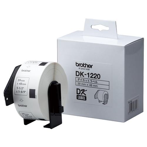 ブラザー DKプレカットラベル 食品表示用 39×48mm 白/黒文字 DK-1220 620枚/箱(ご注文単位1箱)【直送品】