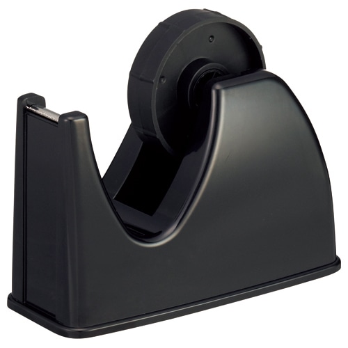 TANOSEE テープカッター台 大巻・小巻両用 黒 10台/セット(ご注文単位1セット)【直送品】