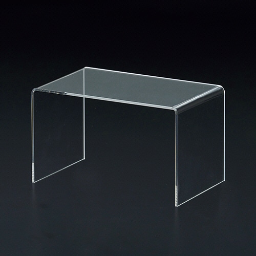 アクリルコの字型ディスプレイ 透明 W200×D120×H120mm 2個/組(ご注文単位1組)【直送品】