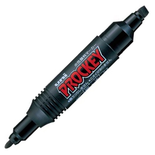 三菱鉛筆 水性マーカー プロッキー 詰め替えタイプ 太字角芯+細字丸芯 黒 PM150TR.24 1本(ご注文単位1本)【直送品】