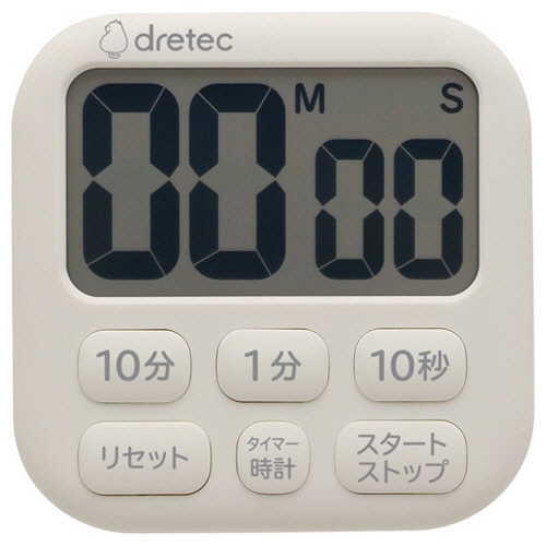 ドリテック 時計付き抗菌タイマー ポポラ6 アイボリー T-621IV 1個（ご注文単位1個）【直送品】