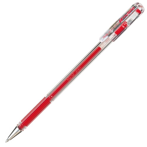 ぺんてる　ゲルインクボールペン　ハイブリッド　0.5mm　赤　業務用パック　EK105-GB　1箱（10本）（ご注文単位1箱）【直送品】
