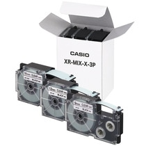 カシオ NAME LAND 透明テープセット 9・12・18mm 透明/黒文字 XR-MIX-X-3P 1パック(3個:各サイズ1個)(ご注文単位1パック)【直送品】