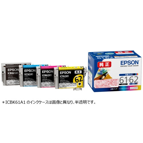 エプソン　インクカートリッジ　4色パック　IC4CL6162B　1箱（4個：各色1個）（ご注文単位1箱）【直送品】