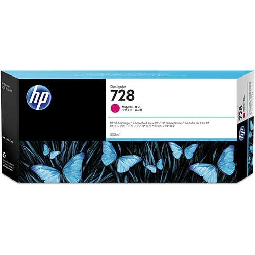 HP　HP728　インクカートリッジ　マゼンタ　300ml　F9K16A　1個（ご注文単位1個）【直送品】