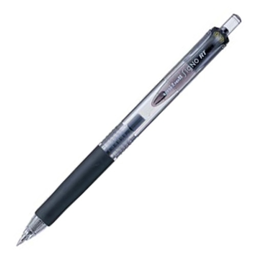 三菱鉛筆　ゲルインクボールペン　ユニボール　シグノ　RT　ノック式　0.38mm　黒　UMN103.24　1本（ご注文単位1本）【直送品】