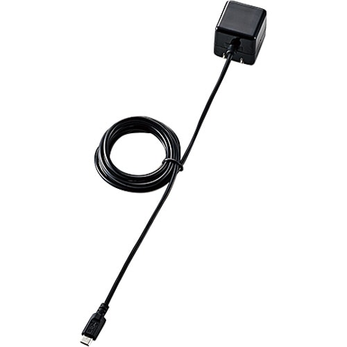 エレコム ケーブル一体型スマホ用AC充電器(高寿命・1A) ブラック 1.5m MPA-ACMAC155BK 1個(ご注文単位1個)【直送品】