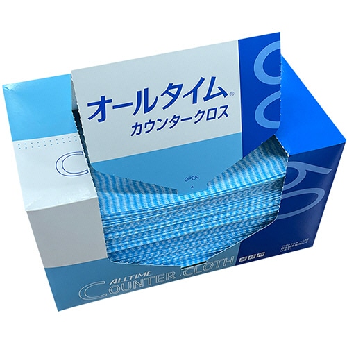東京メディカル カウンタークロス 厚口 ブルー FT-303 1パック(60枚)(ご注文単位1パック)【直送品】