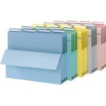 ライオン事務器　4カット持出しフォルダー　A4　ピンク　No.44PF-4P　1組（4冊）（ご注文単位1組）【直送品】