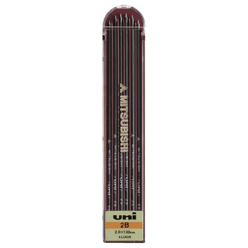 三菱鉛筆 ユニホルダー替芯 2.0mm 2B ULN2B 1個(6本)(ご注文単位1個)【直送品】