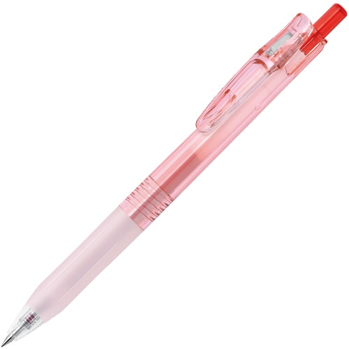 ゼブラ　ジェルボールペン　バイオチューブ搭載サラサクリップ　0.5mm　赤　（軸色：サンライズコーラル）　BI-JJ15-SC　1本（ご注文単位1本）【直送品】