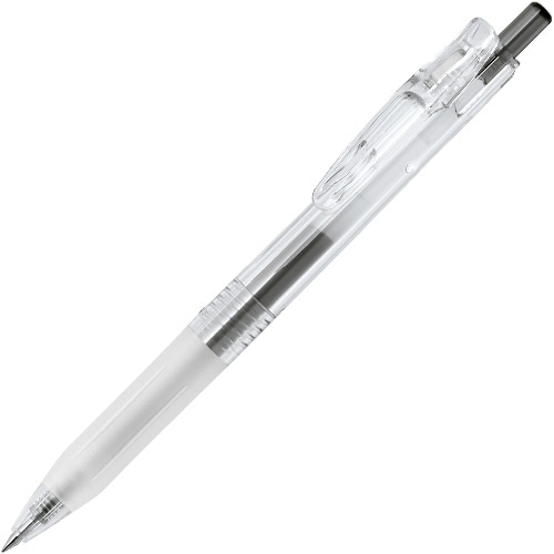 ゼブラ　ジェルボールペン　バイオチューブ搭載サラサクリップ　0.5mm　黒　（軸色：ウォータークリアー）　BI-JJ15-WC　1本（ご注文単位1本）【直送品】