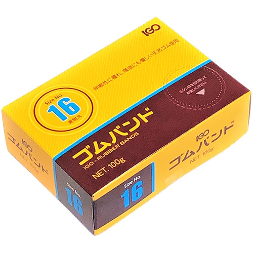 アイ・ジー・オー　ゴムバンド　#16　アメ色　SM　100g　SM16-1H-S　1箱（ご注文単位1箱）【直送品】