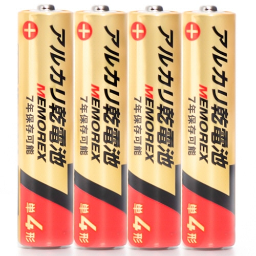 メモレックス・テレックス　アルカリ乾電池　単4形　LR03／1.5V　40S7　1パック（40本）（ご注文単位1パック）【直送品】