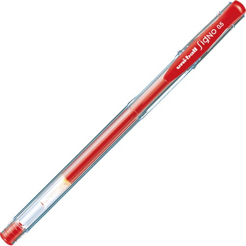 三菱鉛筆　ゲルインクボールペン　ユニボール　シグノ　エコライター　0.5mm　赤　UM100EW.15　1セット（10本）（ご注文単位1セット）【直送品】