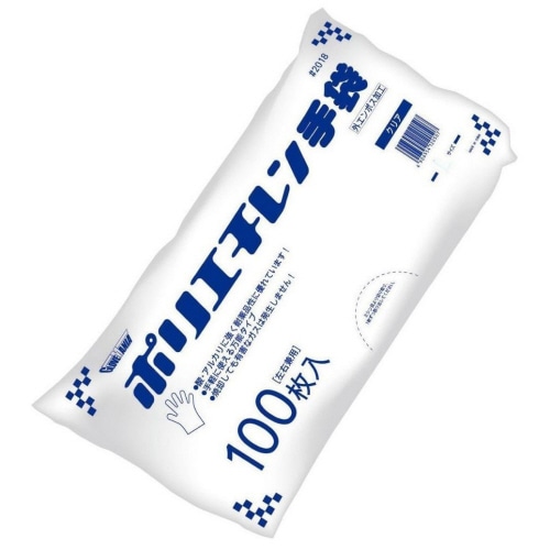 川西工業 ポリエチレン手袋 外エンボス エコノミー クリア S #2018 6000枚/セット（ご注文単位1セット）【直送品】
