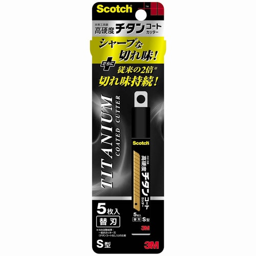 3M　スコッチ　チタンコートカッター　替え刃　Sサイズ　TI-CRS5　1パック（5枚）（ご注文単位1パック）【直送品】