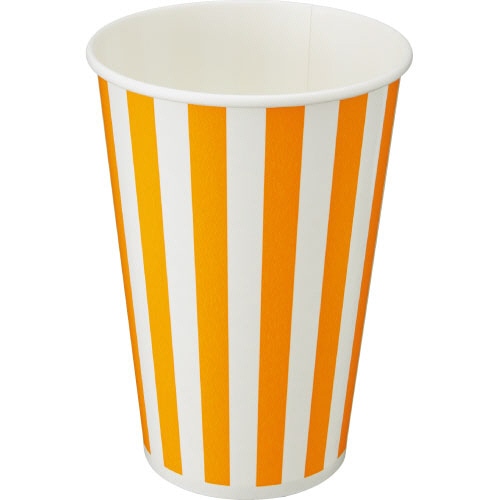 トーカン 両面ラミネートカップ ストライプ 480ml(16オンス) 1パック(50個)(ご注文単位1パック)【直送品】