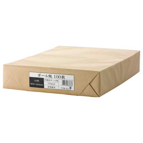 今村紙工 ボール紙 A3 業務用パック TTM-A3 1セット(300枚:100枚×3パック)(ご注文単位1セット)【直送品】