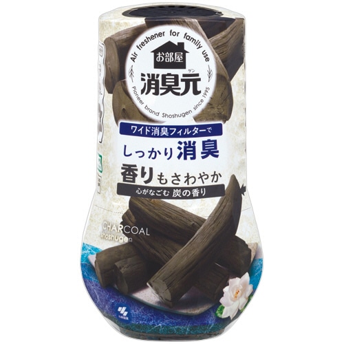 小林製薬 お部屋の消臭元 心がなごむ炭の香り 400ml 5個/セット（ご注文単位1セット）【直送品】