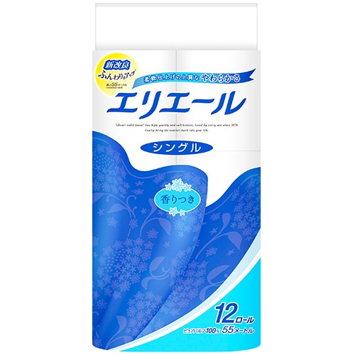 大王製紙　エリエール　トイレットティシュー　シングル　55m　1セット（72ロール：12ロール×6パック）（ご注文単位1セット）【直送品】