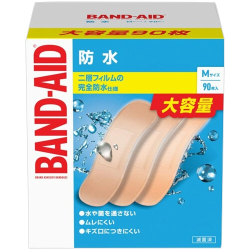 JNTLコンシューマーヘルス バンドエイド 防水 Mサイズ 1箱(90枚)/個(ご注文単位1個)【直送品】