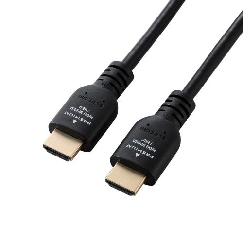 エレコム PREMIUM HIGH SPEED HDMIケーブル ブラック 1.0m DH-HDPS14E10BK2 1本(ご注文単位1本)【直送品】