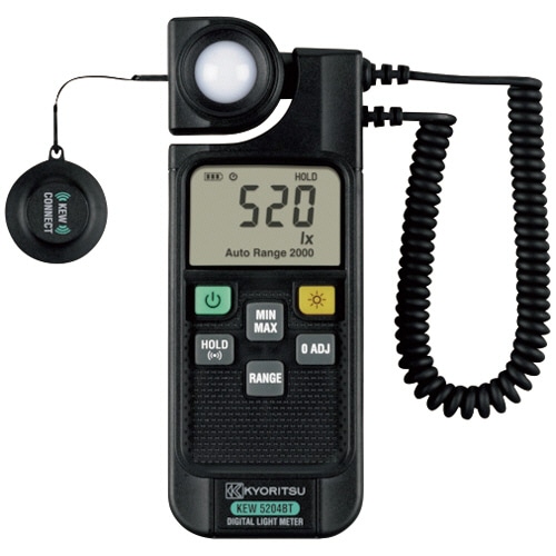 共立電気計器 デジタル照度計(Bluetooth通信機能搭載) KEW5204BT 1台（ご注文単位1台）【直送品】