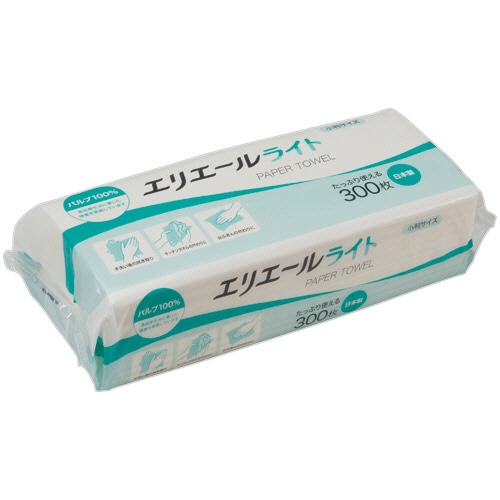 大王製紙 エリエール パルプペーパータオルライト エコノミー 300枚/パック 1セット(42パック)/セット(ご注文単位1セット)【直送品】