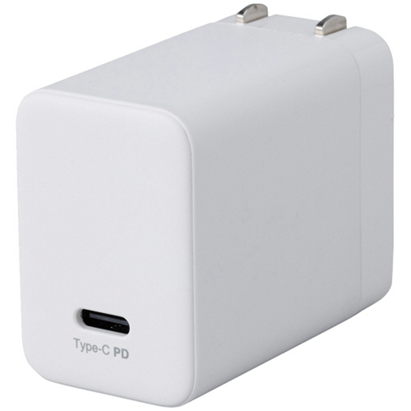 ナカバヤシ Digio2 GaN 65W PD充電対応 ホワイト JYU-ACU06W 1個(ご注文単位1個)【直送品】