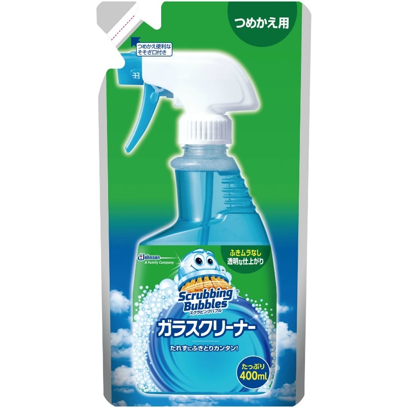 ジョンソン スクラビングバブルガラスクリーナー詰替400ML 1個(ご注文単位1個)【直送品】