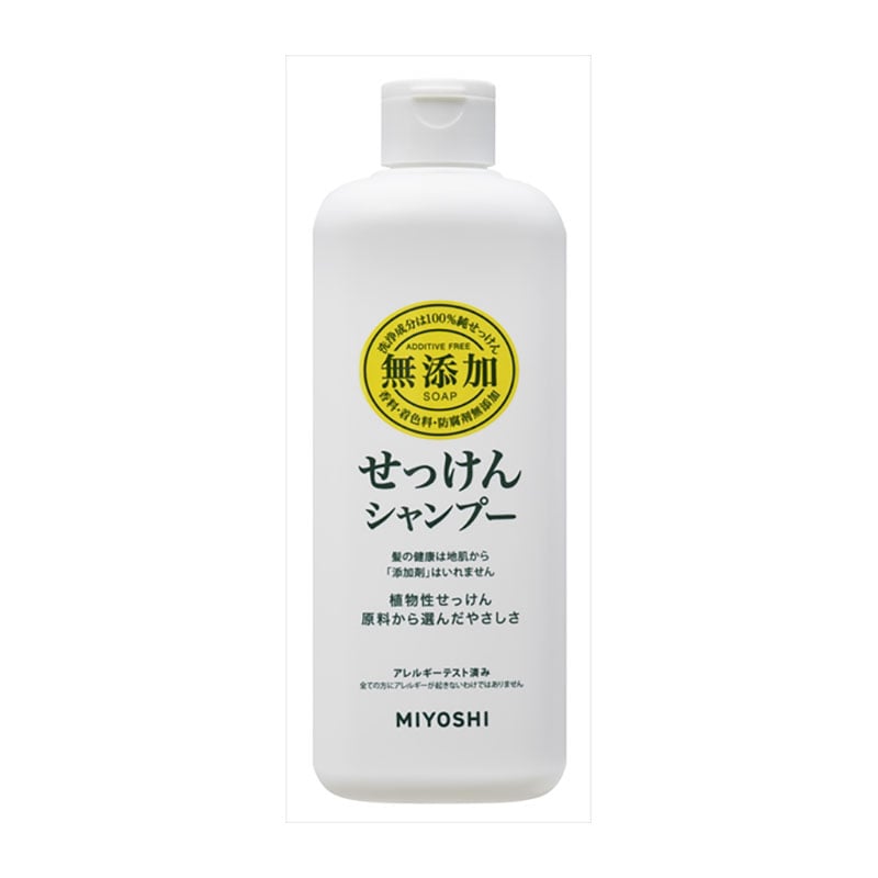 ミヨシ石鹸 無添加せっけんシャンプー 本体 350ML 1個(ご注文単位1個)【直送品】