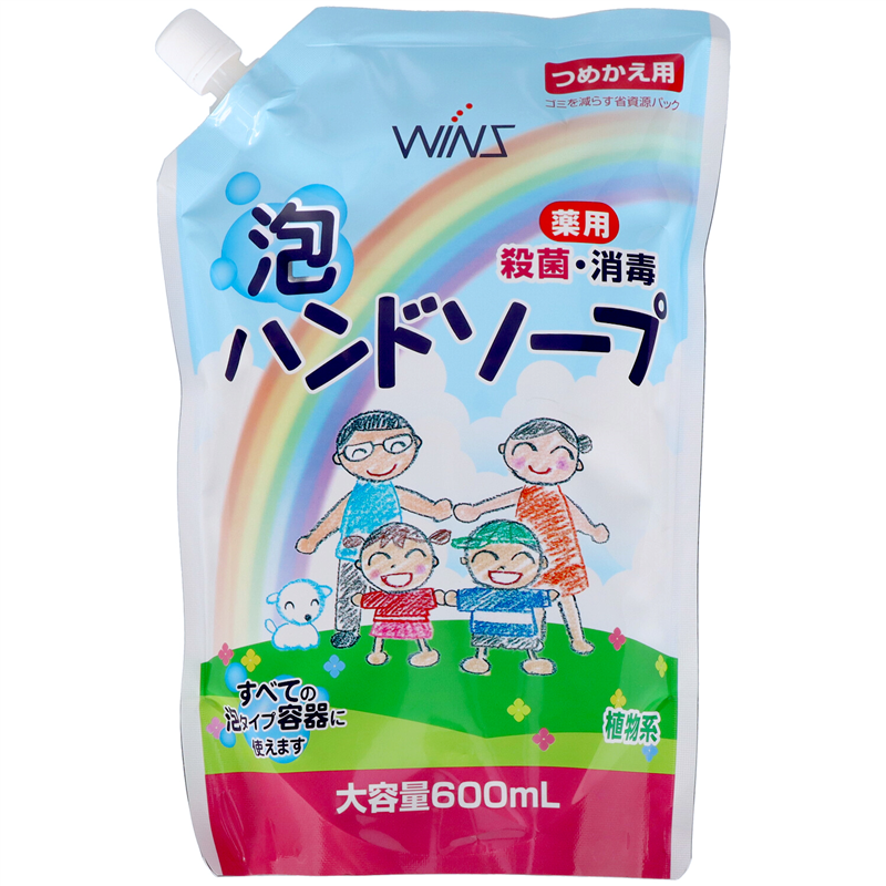 日本合成洗剤 ウインズ 薬用泡ハンドソープ 大容量詰替 600ml 1個（ご注文単位1個）【直送品】