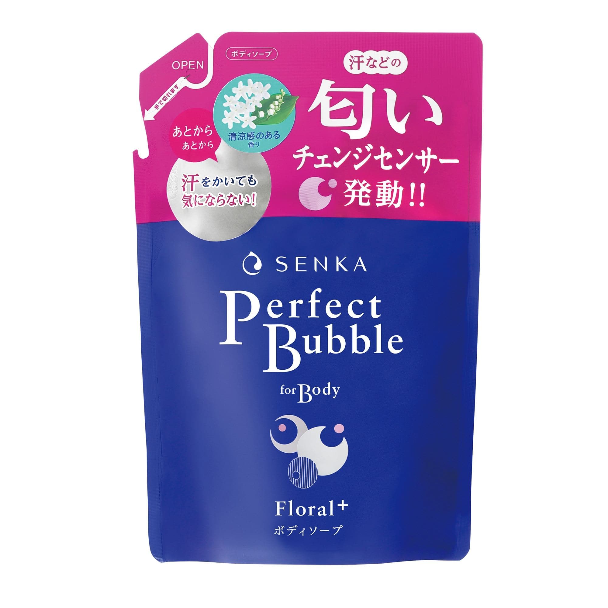 ファイントゥデイ 専科 パーフェクトバブル フォーボディ フローラルプラス つめかえ用 350mL/パック(ご注文単位1パック)【直送品】