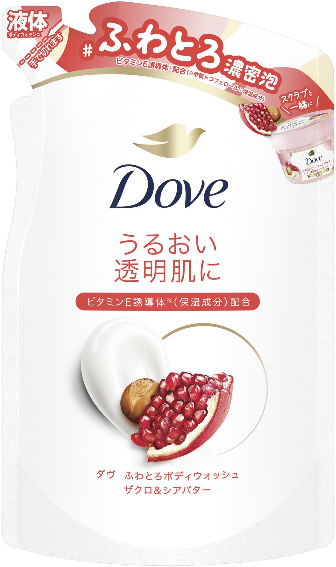 ユニリーバ・ジャパン ダヴ ふわとろボディウォッシュ ザクロ&シアバター つめかえ用 340G/パック(ご注文単位1パック)【直送品】