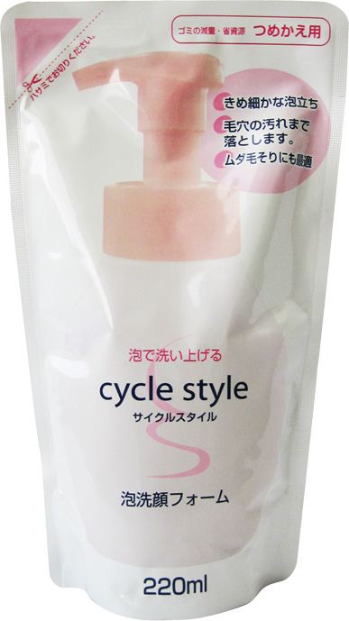 第一石鹸 サイクルスタイル泡洗顔フォーム詰替220ML 220mL/パック（ご注文単位1パック）【直送品】