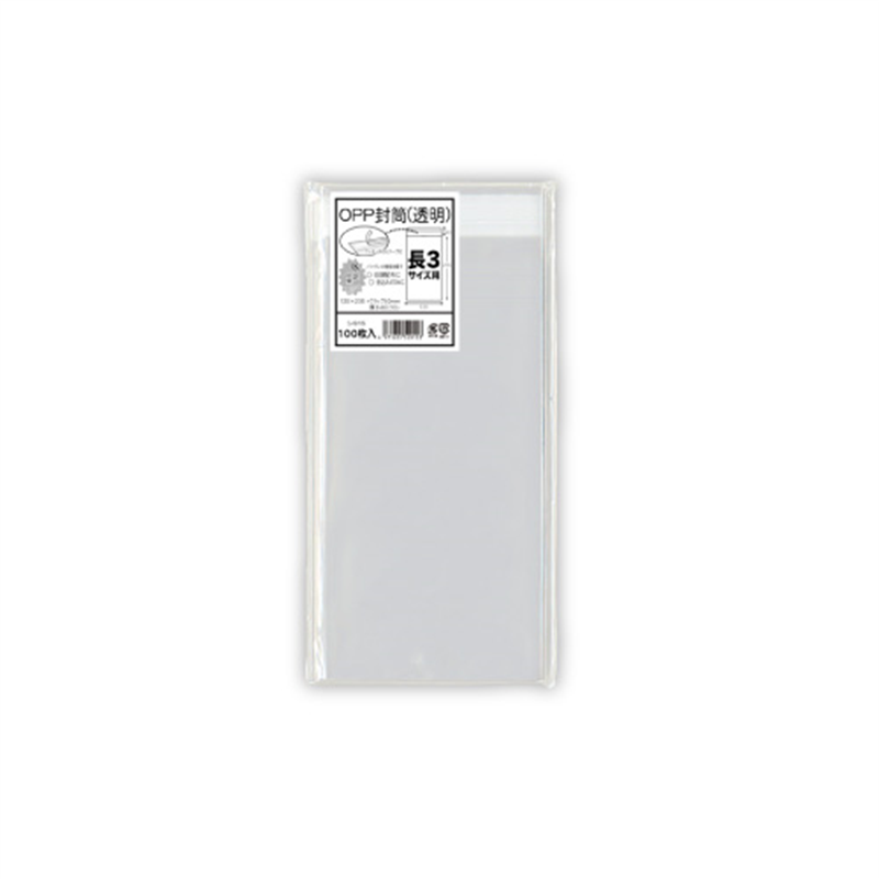 菅公工業 OPP封筒 シ915 長形3号 10パック 1個（ご注文単位1個）【直送品】
